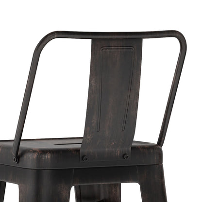 Rayne - Curved Back Metal Stool (Set of 2) Simpli-Home