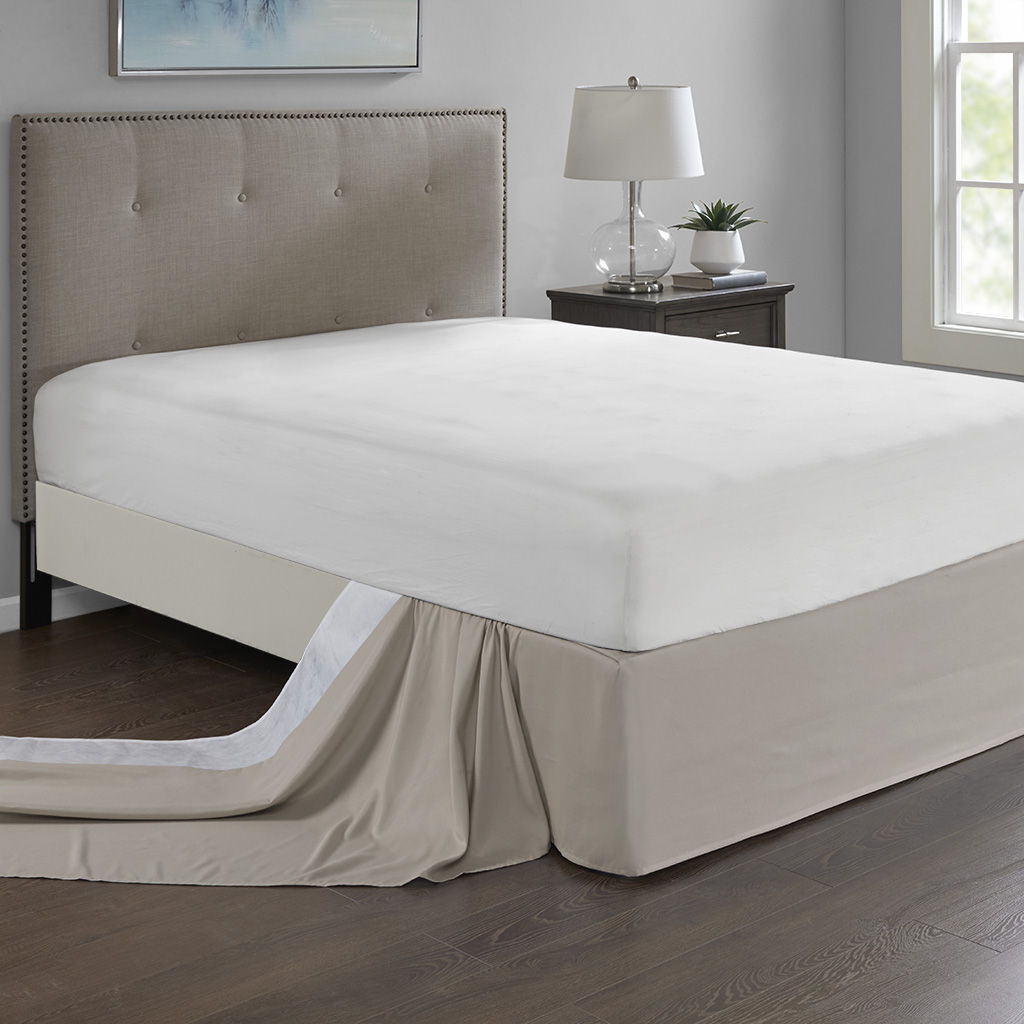 Simple Fit - Wrap Around Adjustable Bedskirt - Khaki