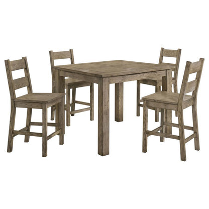 Cardova - 5 Piece Counter Height Dining Table Set - Vineyard Oak Coaster Fine Furniture