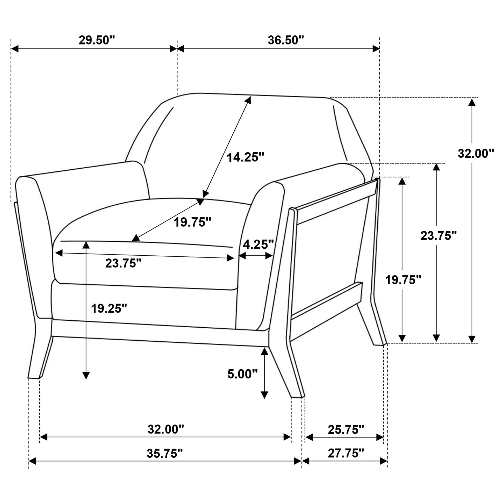 Caspian - Accent Chair - Gray Furniture Max