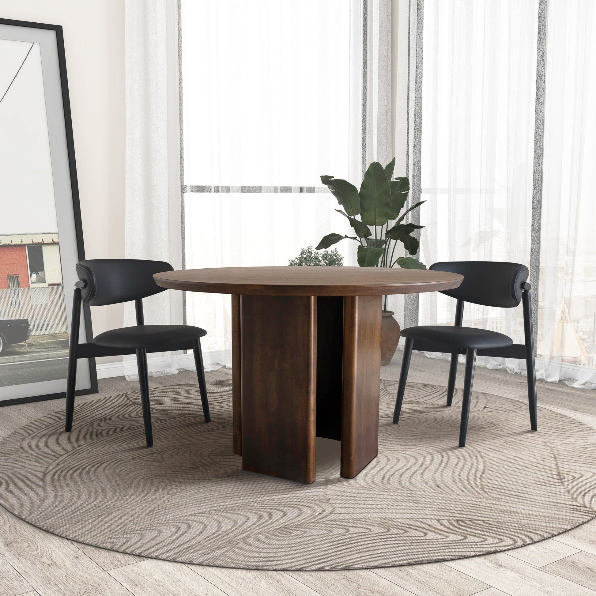 Alden - Round Dining Table - Walnut Ashcroft Furniture