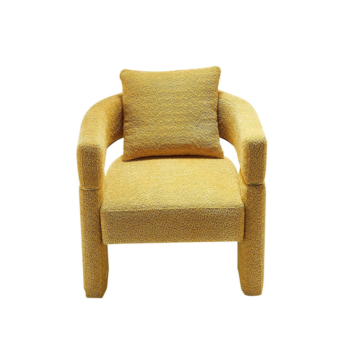 Wide Boucle Upholstered Accent Chair