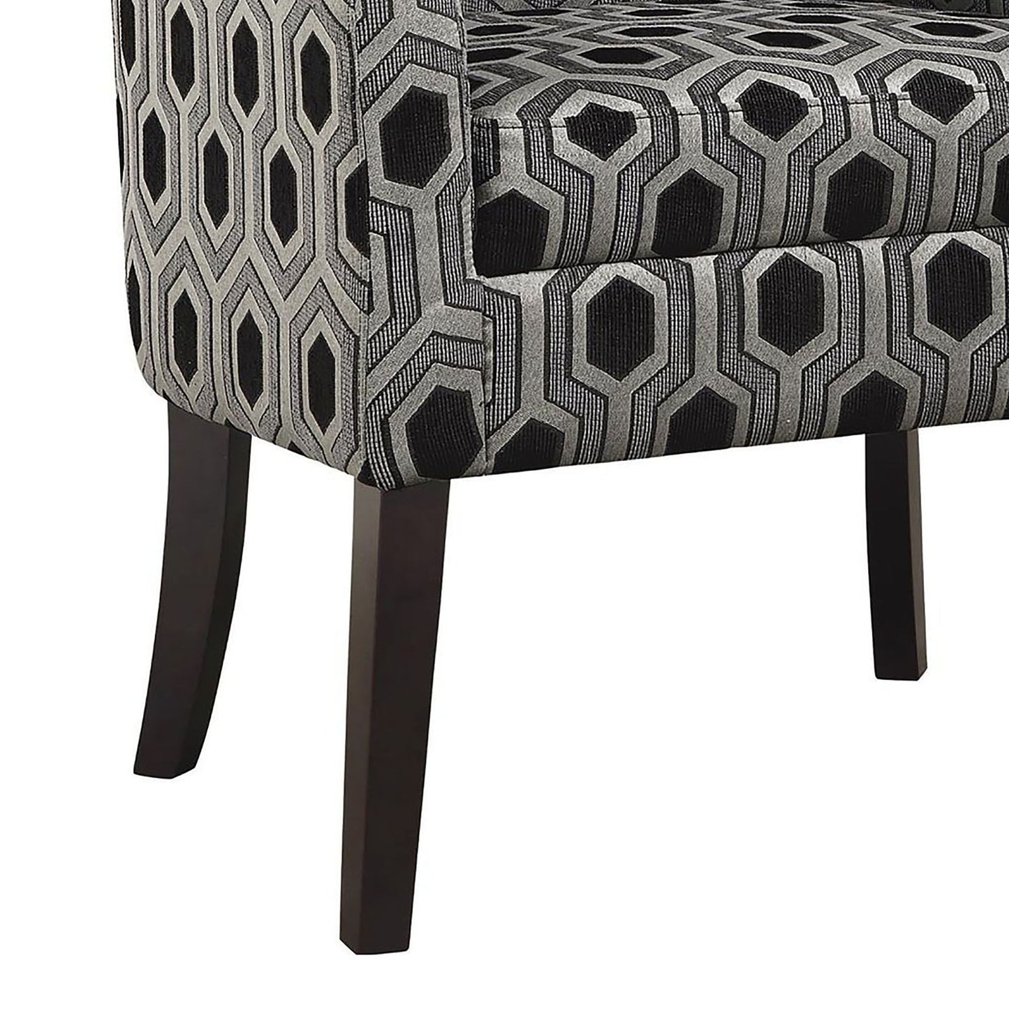Barrel Back Accent Chair - Gray Furniture Max