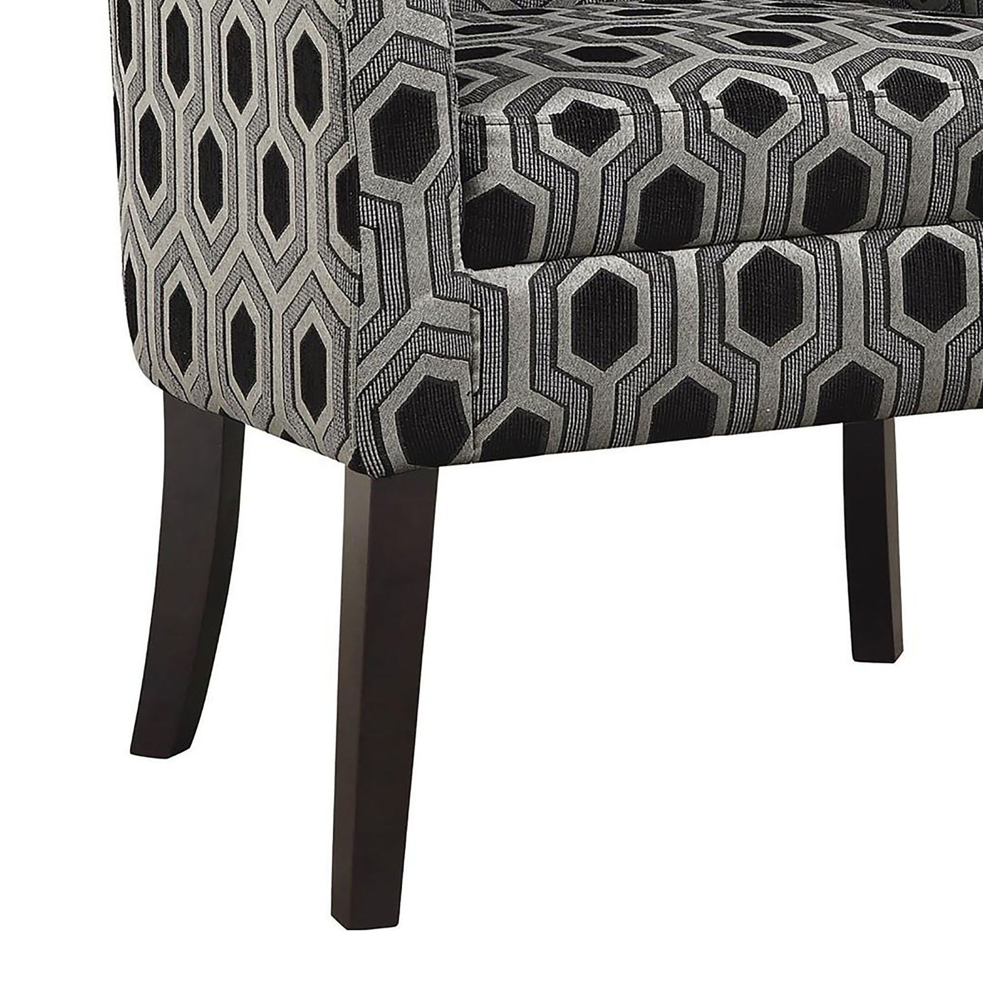 Barrel Back Accent Chair - Gray Furniture Max