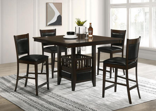 Jaden - 5 Piece Square Counter Height Dining Set - Espresso CoasterEveryday