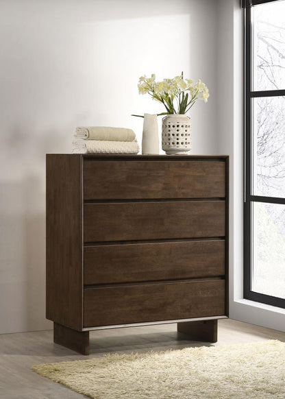 Glenwood - 4-Drawer Chest Of Drawers - Warm Brown Coaster Fine Furniture