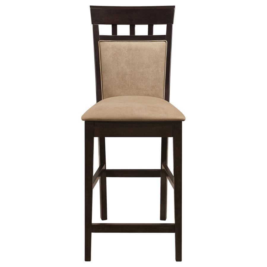 Gabriel - Closed Back Counter Chair (Set of 2) - Cappuccino CoasterEveryday