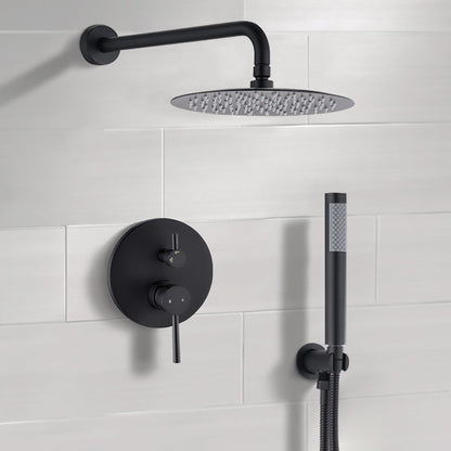 Elegant 10" Round Rain Shower Head And Handheld Set With Adjustable Tilt And Dual Modes Daily Nest