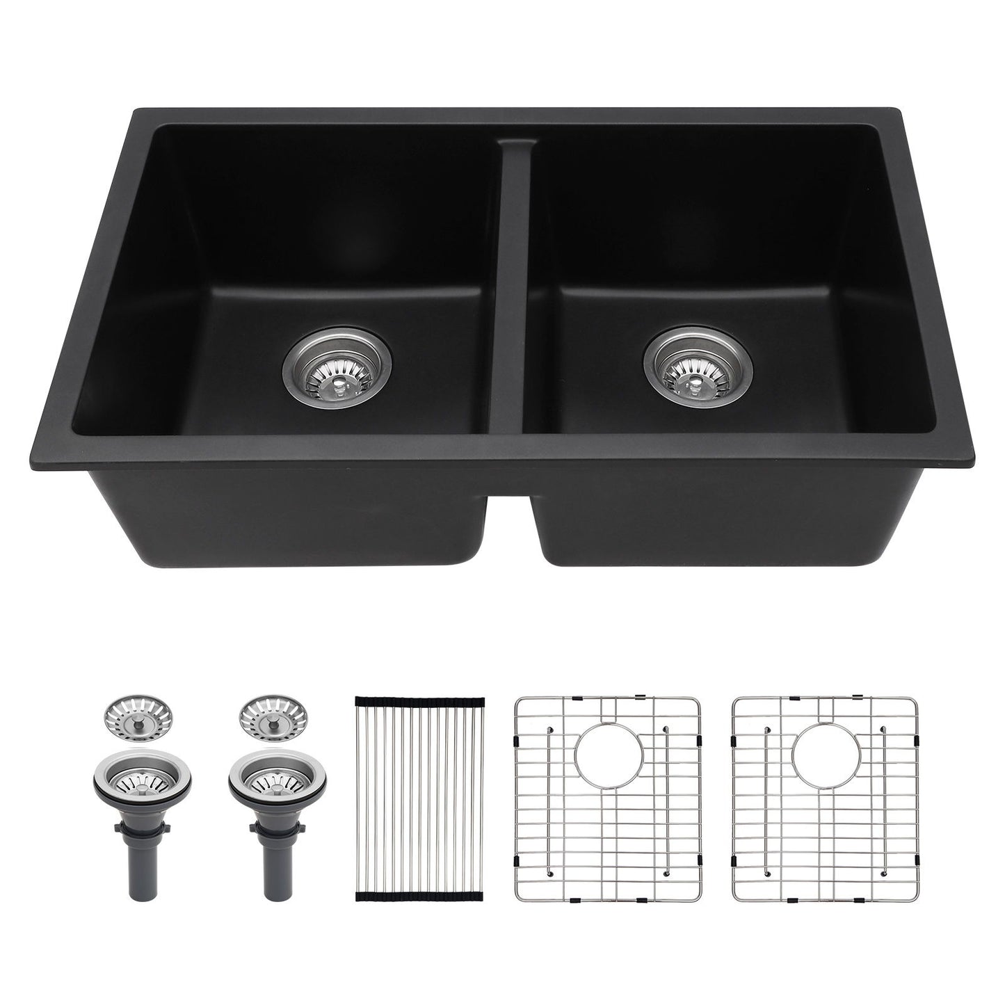 Granite Composite Double Bowl Undermount Kitchen Sink Daily Nest