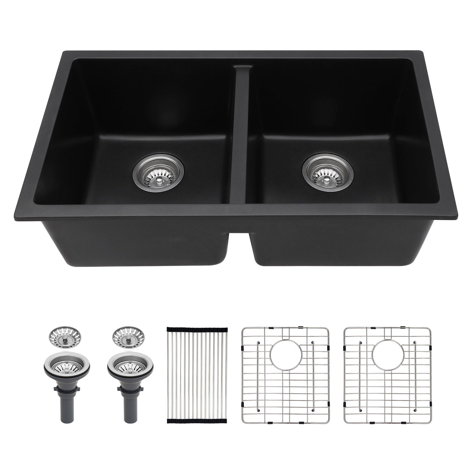 Granite Composite Double Bowl Undermount Kitchen Sink Daily Nest