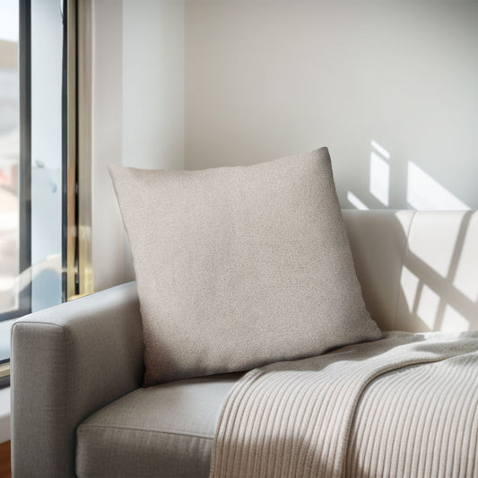 Monte - Solid Square Pillow - Beige Chapel Hill