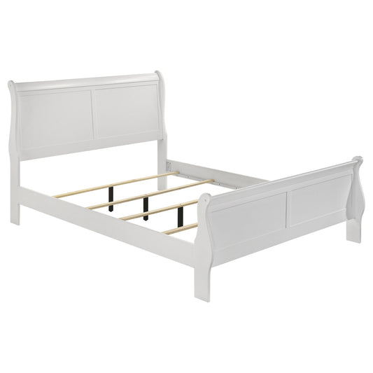 Mckee - 4 Piece Queen Bedroom Set, Includes Bed, Nightstand, Dresser And Mirror - White Furniture Max