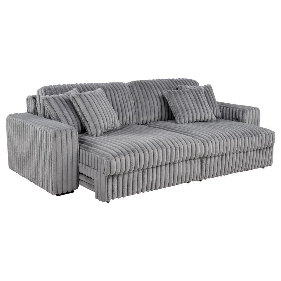 Jacana - Corduroy Upholstered Dual Power Chaise Sofa Coaster Fine Furniture