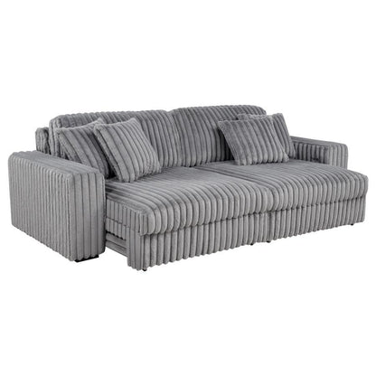 Jacana - Corduroy Upholstered Dual Power Chaise Sofa Coaster Fine Furniture