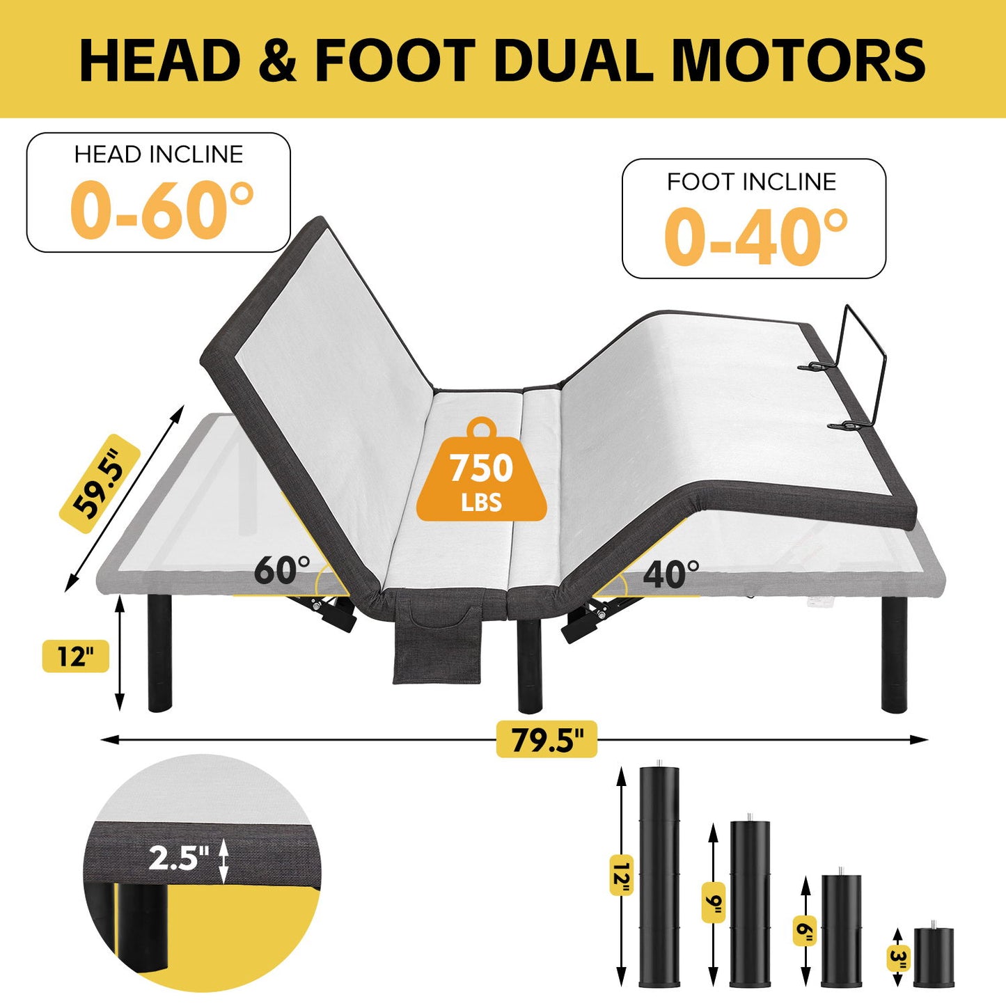 Ergonomic Adjustable Bed & Zero Gravity Base Daily Nest