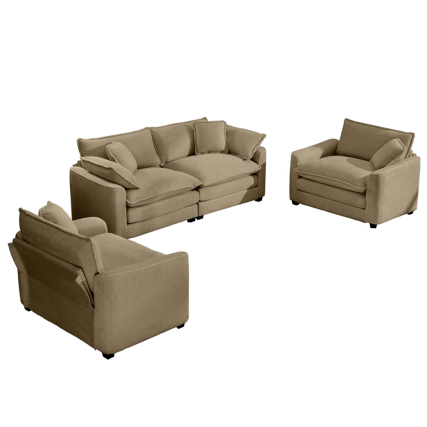 Elegant Oversized Sectional Sofa Set With Deep Seats And Flexible Layout Home Essentials