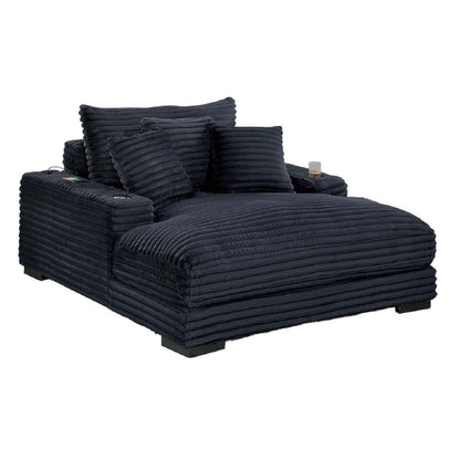 Chaise Lounge With 2 Cup Holders And USB Ports Home Essentials