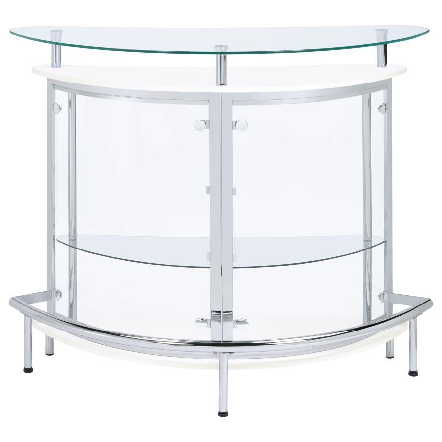 Amarillo - Freestanding Glass Top Home Bar Wine Cabinet CoasterEssence