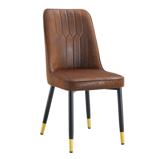 Modern Dining Chairs With Sleek Backrest And Metal Legs Home Essentials
