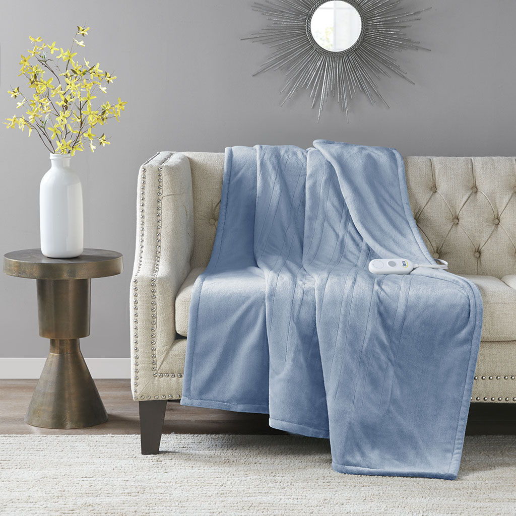 Heated Throw - Light Blue