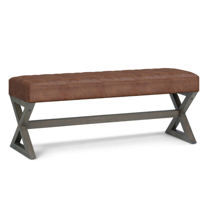 Salinger - Large Upholstered Ottoman Bench Simpli-Home