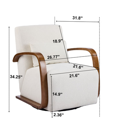 Swivel Accent Rotatable Ergonomic Single Chair For Living Room Home Essentials
