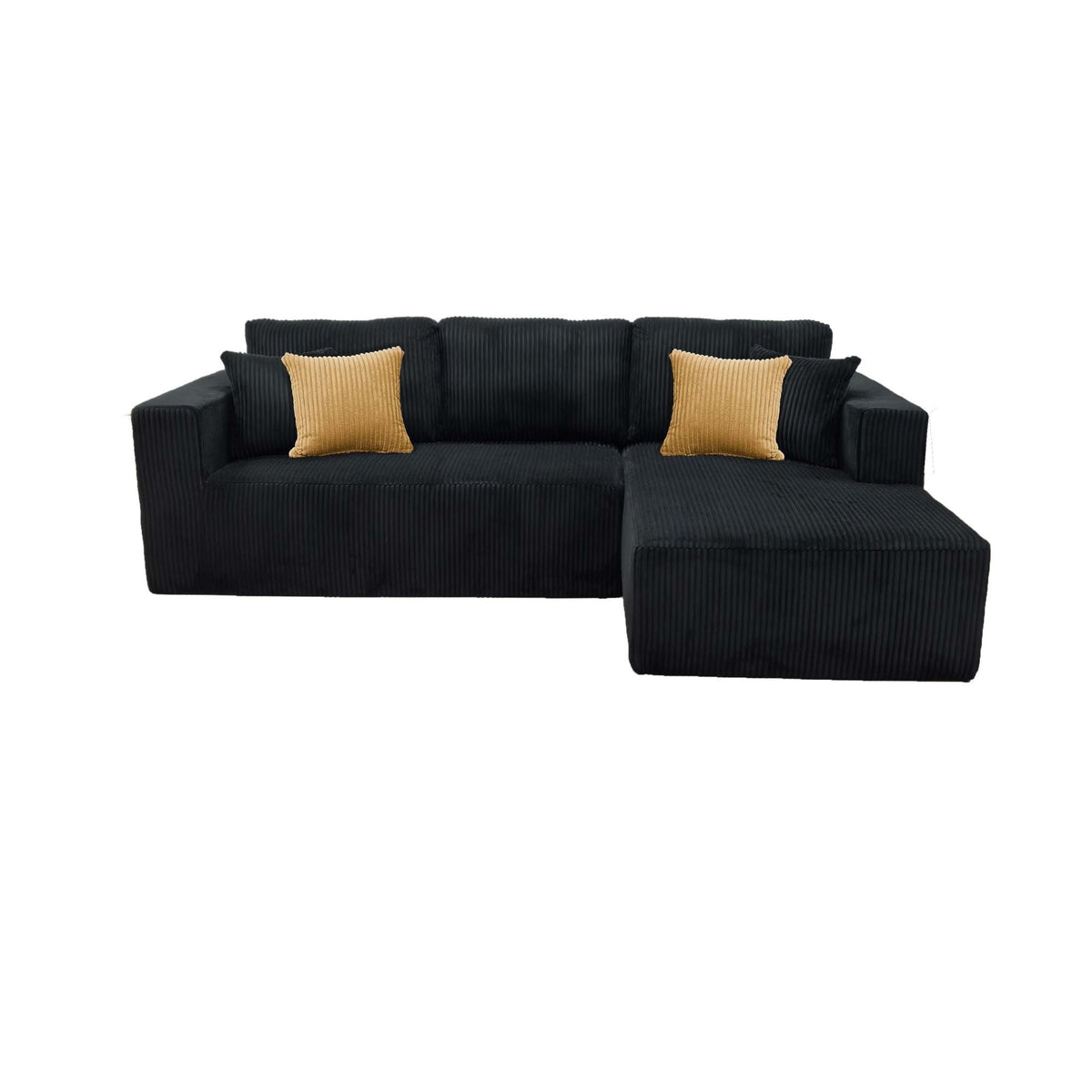 L - Shape Full Compressed Upholstered Sectional Home Essentials