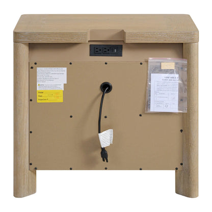 Clove - 3 Drawer Nightstand - Tan Emerald Home