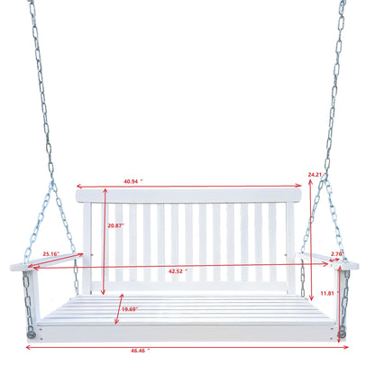 Front Porch Swing With Armrests For Outdoor Patio, Garden Yard, Backyard Or Sunroom Home Essentials