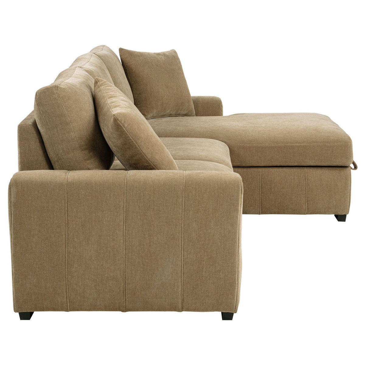 Logan - Sleeper Sectional Sofa With Right Arm Chaise - Camel Furniture Max