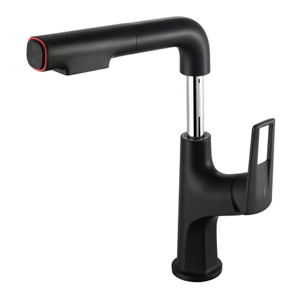 Pull Down Vessel Faucet With Lift Spout & Dual Spray Modes Daily Nest