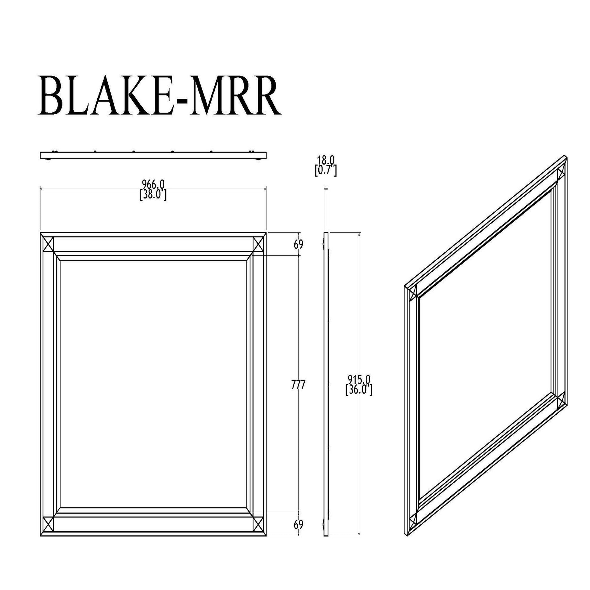 Lively - Mirror With Glitter Detail - Black Global Furniture USA