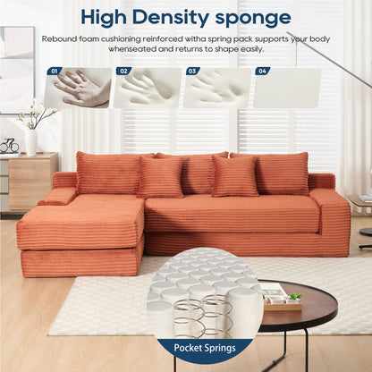 Modern L - Shaped Sectional Couch With Memory Foam Home Essentials