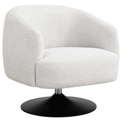 Upholstered Swivel Accent Chair, 360 Degree Rotation - Beige Furniture Max