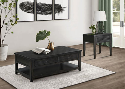 Concord - Coffee And End Table Set Distressed Coaster Fine Furniture