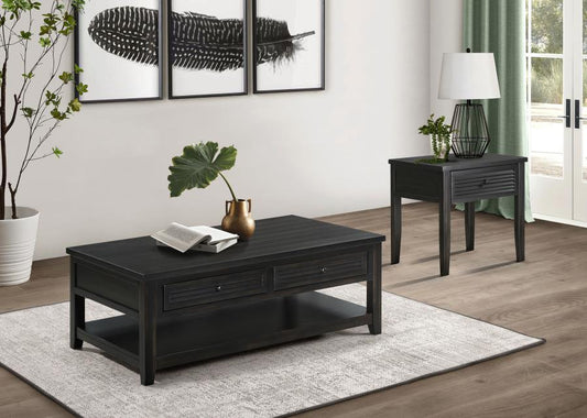 Concord - Coffee And End Table Set Distressed Coaster Fine Furniture