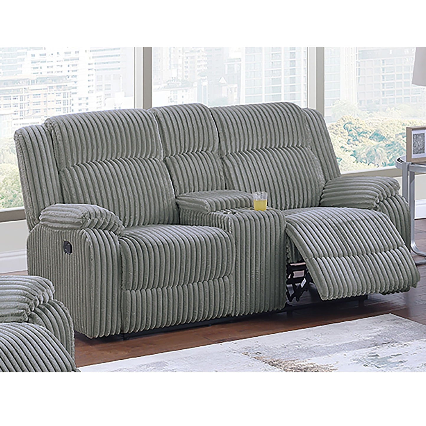 Motion Loveseat With Console Home Essentials