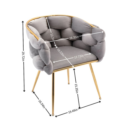 Luxury Modern Simple Leisure Single Sofa Chair Bedroom Lazy Person Household Dresser Stool Manicure Table Back Chair Home Essentials