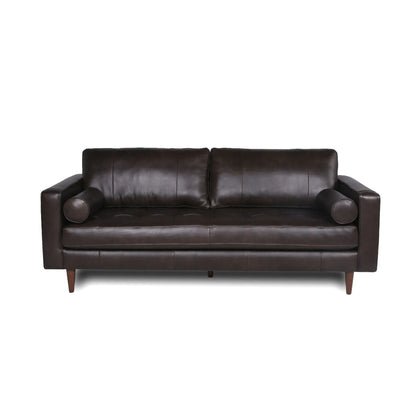 Mid-Century Tufted, Leather Sofa Nicelink