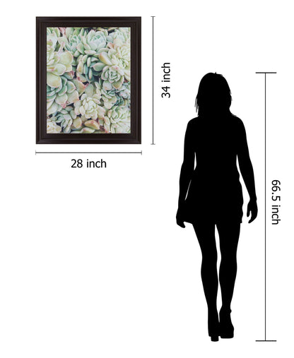 Verdant Rosette Cluster - 28" x 34" Framed Wall Art