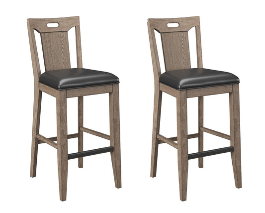 Benti - Slat Back Bar Stools (Set of 2) - Brown Emerald Home