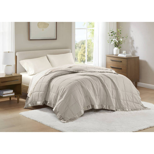 Windom - All Season Hypoallergenic Twin Blanket With 3M Scotchgard - Gray Madison Park