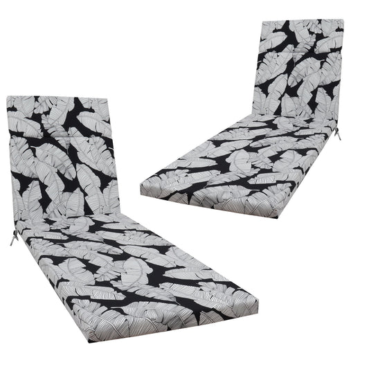 2 Piece Chaise Lounge Chair Cushion Set With Ties Home Essentials