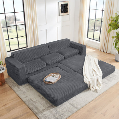 Modern Minimalist L Shape Modular Sectional Sofa, Couch Home Essentials