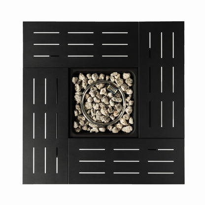 34" Propane Gas Fire Pit Table, 50000 Btu Rectangular Steel Fire Pit For Outside Patio Deck Garden Courtyard - Black Home Essentials