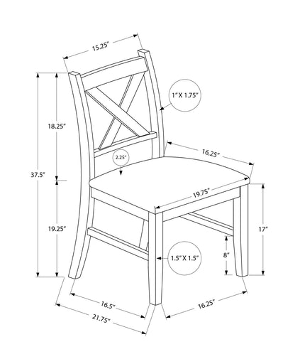 Dining Chair Side, Upholstered For Dining Room, Transitional (Set of 2) 8th Street
