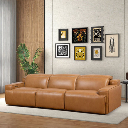 Urbana - Triple Power Recliner Sofa - Tan Ashcroft Furniture