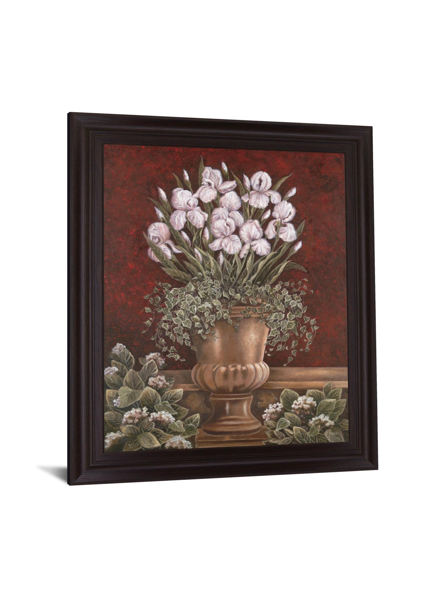 Crimson Iris Bouquet - 28" x 34" Framed Wall Art Classy Art