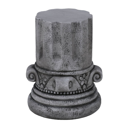 Outdoor End Table, Round Side Table For Patio And Garden - Antique Grey Home Essentials