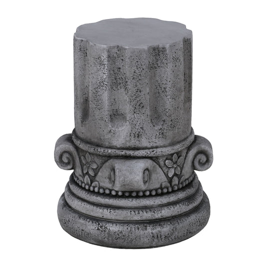 Outdoor End Table, Round Side Table For Patio And Garden - Antique Grey Home Essentials